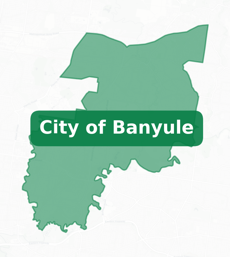 City of Banyule boundries map