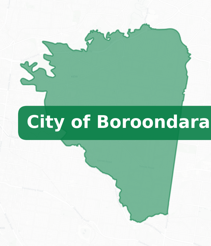 City of Boroondara boundries map