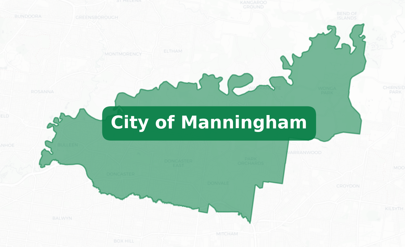 City of Manningham boundries map