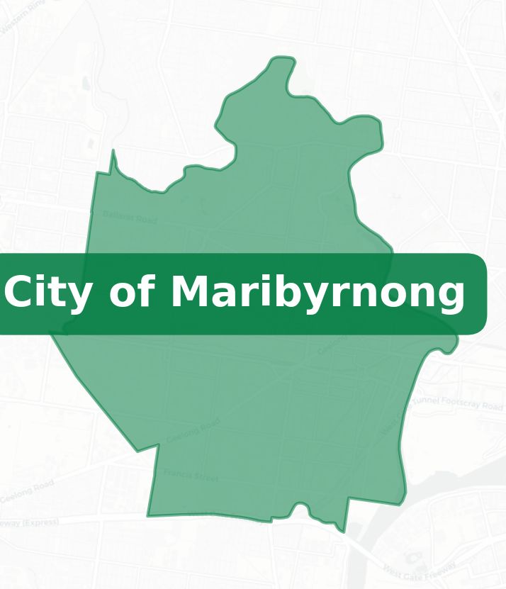City of Maribyrnong boundries map